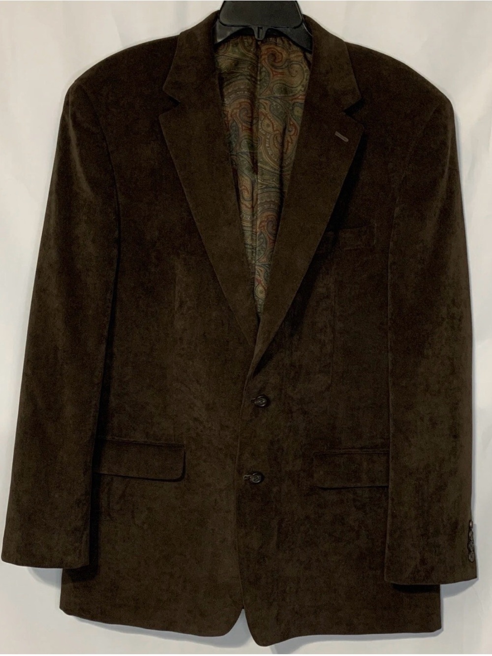 Lauren Ralph Lauren Men's Brown Corduroy Blazer - Classic Two-Button Jacket 36L